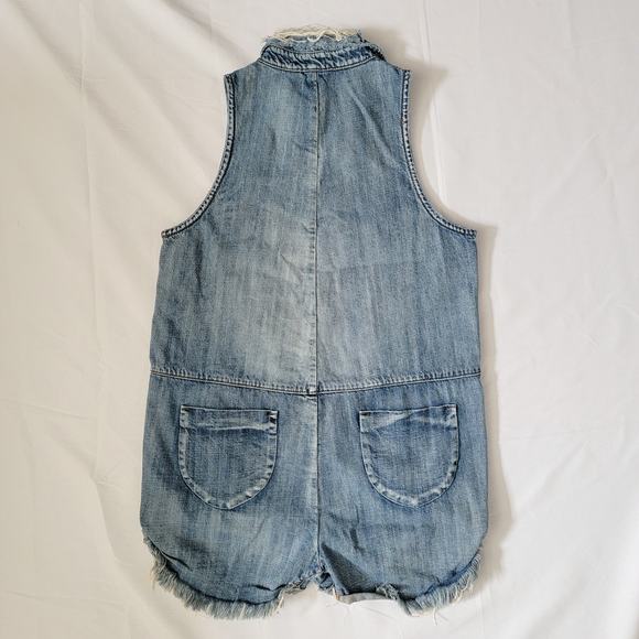 One Teaspoon Denim Braxton Playsuit Romper Sleeveless Distressed Size Medium - Picture 3 of 7